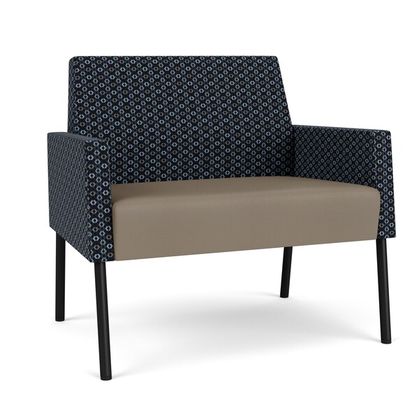 Lesro Mystic Lounge Reception Bariatric Chair, Black, RS NightSky Back, MD Farro Seat, RS NightSky Panels ML1401 - main